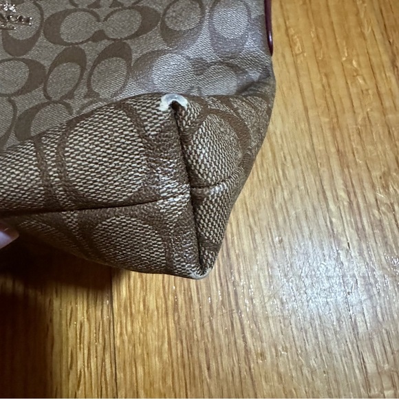 COACH FILE BAG IN TAN/ BROWN LINED SIGNATURE COATED CANVAS CROSSBODY F23866 - Picture 6 of 15